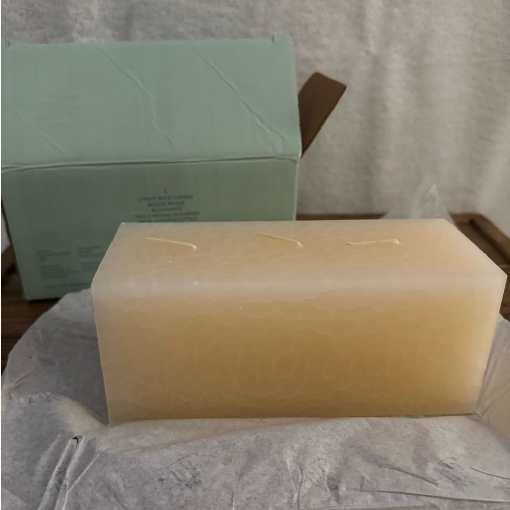 PartyLite 3-wick Brick Candle